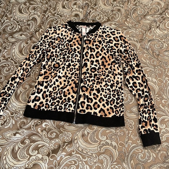 Girls Justice jacket unlined leopard print size 16 - Picture 5 of 8